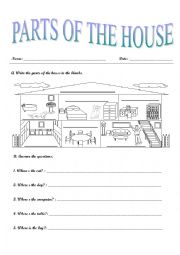 English Worksheet: where is...?  - Parts of the house