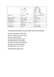 English Worksheet: Adverbs and expressions of frequency