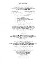 English Worksheet: Ours - Taylor Swift