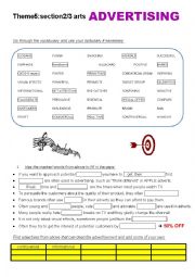 English Worksheet: adverts