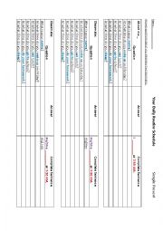 Daily Routine Interview - simple present verbs 