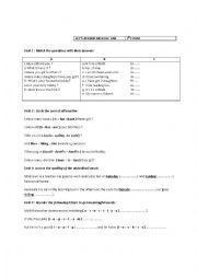 English Worksheet: lets review module 1