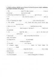 English Worksheet: future tenses