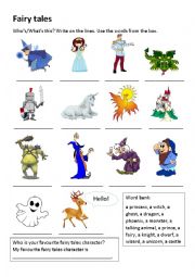 English Worksheet: Fairy tales