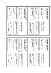 English Worksheet: How are you today?