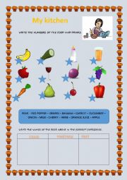 English Worksheet: My kitchen