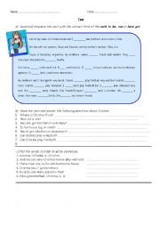 English Worksheet: Reading comprehension