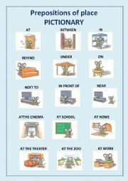 English Worksheet: prepostions of place