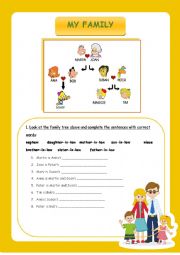 English Worksheet: FAMILY - extended version