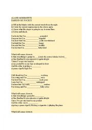 English Worksheet: Alannis Morisette Song 
