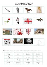 English Worksheet: st georges day vocabulary 