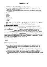 English Worksheet: Urban Tribes