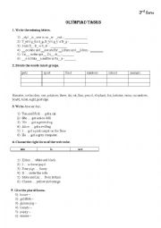 English Worksheet: olympiad tasks