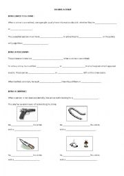 English Worksheet: SOLVING A CRIME