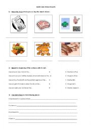 English Worksheet: SHOPS AND PUBLIC PLACES