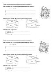 English Worksheet: Have got - 10 min test