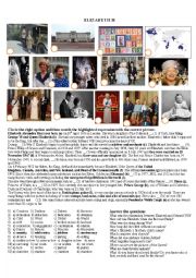 English Worksheet: Elizabeth II