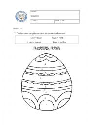English Worksheet: Colors