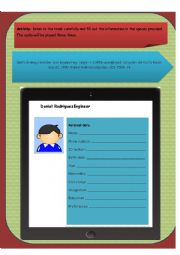 English Worksheet: ID card- listening task