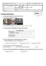 English Worksheet: 8th grade mid-term test 3 