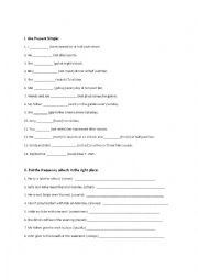English Worksheet: Present Simple Tense & Wh-questions