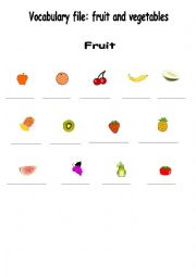 Fruit and vegetables