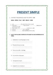 English Worksheet: present simple