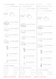 English Worksheet: how is the weather?