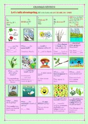 English Worksheet: Lets talk about spring