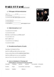 English Worksheet: Hall of fame