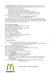 English Worksheet: Stative verbs