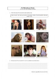 English Worksheet: The Chronicles of Narnia: the lion, the witch and the wardrobe.