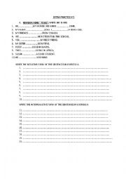 English Worksheet: extra practice