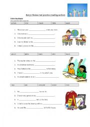 English Worksheet: In the classroom