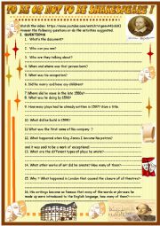 To be or not to be Shakespeare: Video session on 2 pages with KEY