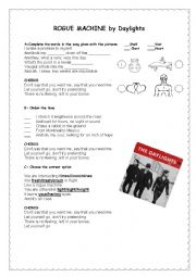 English Worksheet: Rogue Machine by The Daylights