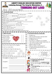 English Worksheet: Listening Through The Song