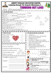 English Worksheet: Listening Through The Song