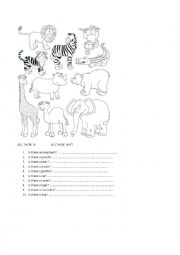 English Worksheet: this is a lion