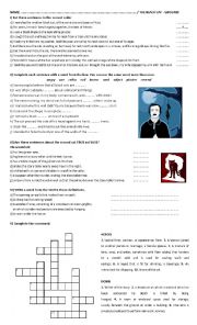 English Worksheet: THE BLACK CAT - Activities