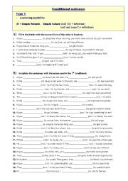 English Worksheet: First Conditional