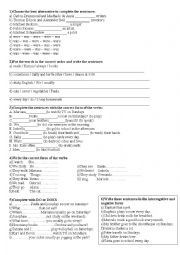 English Worksheet: Exercises