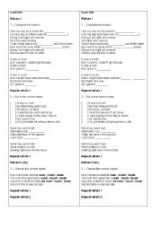 English Worksheet: Lush life - song