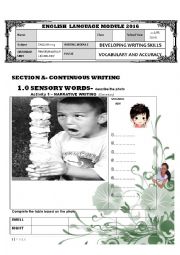 English Worksheet: A COMPREHENSIVE WRITING WORKSHEET PART 1