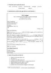 English Worksheet: Enquiry letter