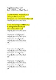 English Worksheet: english man in new york lyrics