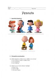 Peanuts Movie Worksheet - Charlie Brown