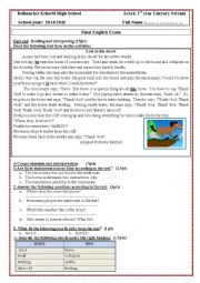 English Worksheet: Final term exam