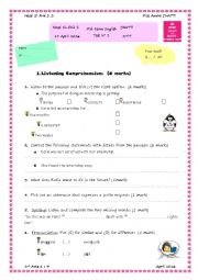 English Worksheet: Mid-term English Test N 3 IT/Sc