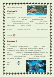 English Worksheet: Postcard Template